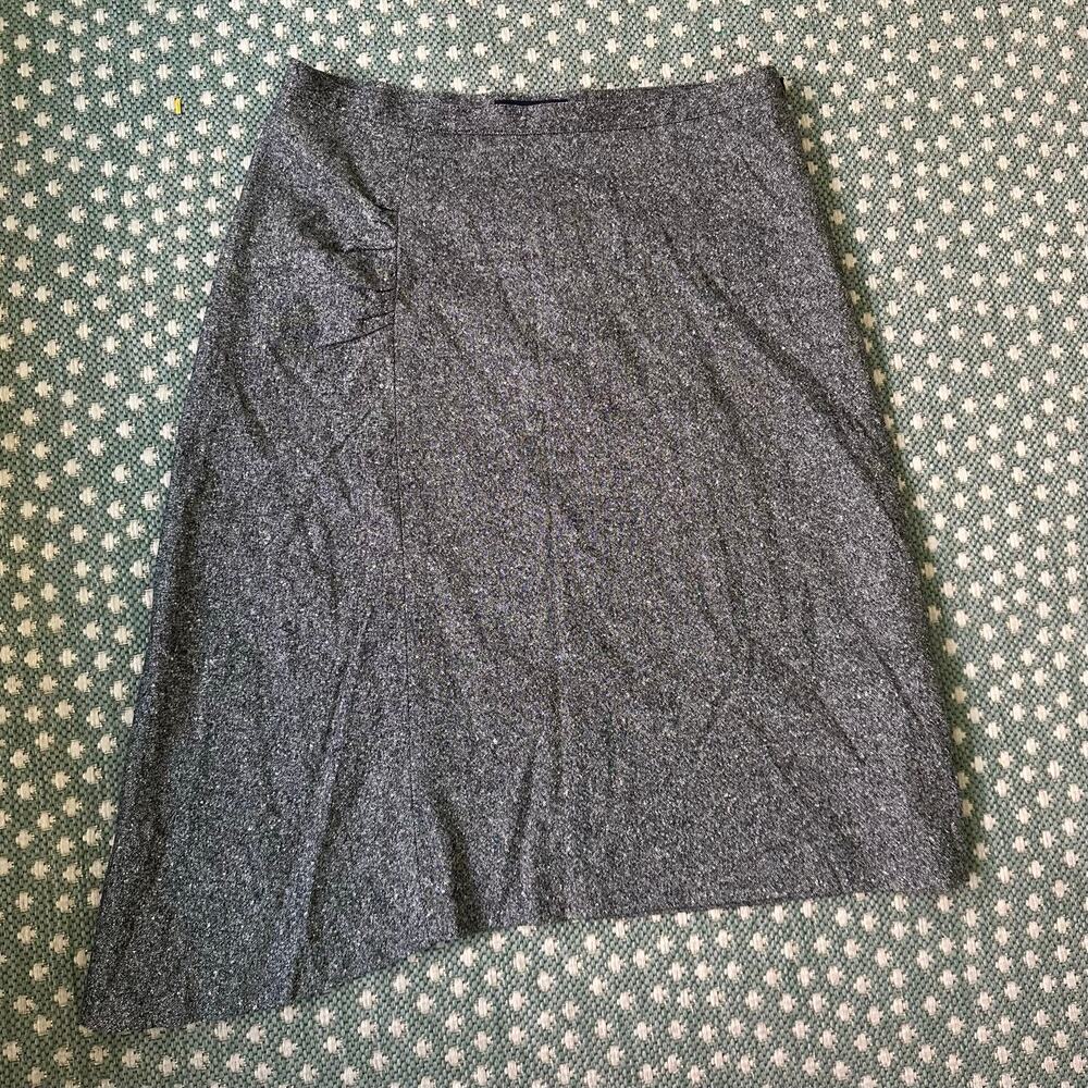 Banana Republic wool-silk blend asymmetrical skirt Sz 8